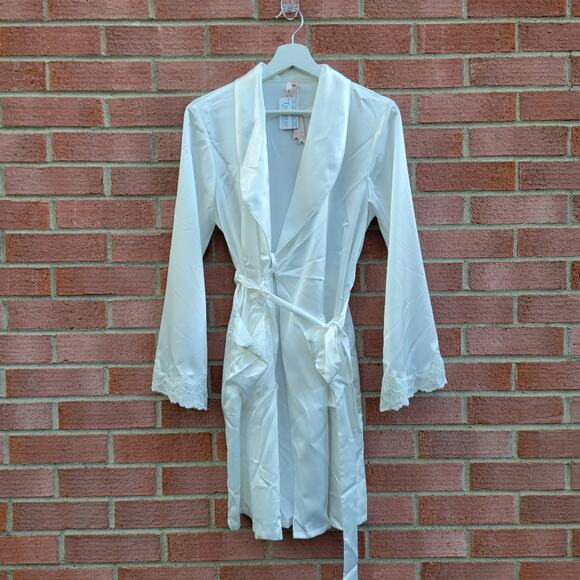 NK Imode NK Romance Trousseau Monica Short White Bridal Robe Small - Picture 1 of 10